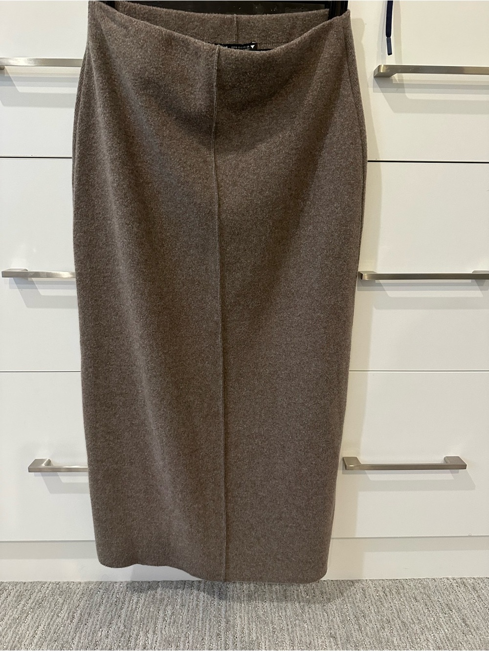Zara Brown Midi Pencil Skirt